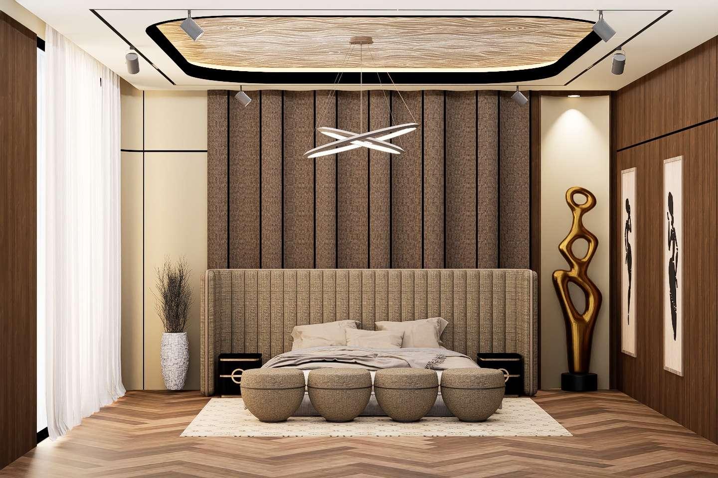 luxury bedroom interior design by Fragment Ruang