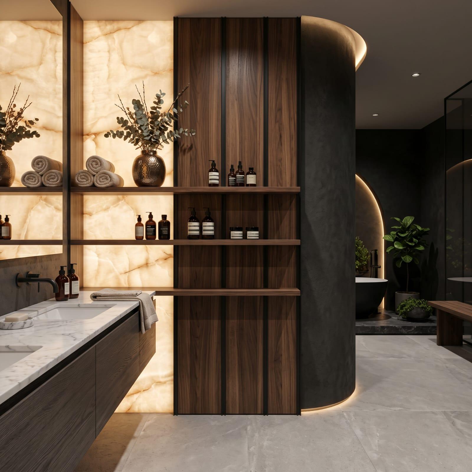 Luxury bathroom interior design by Fragment Ruang