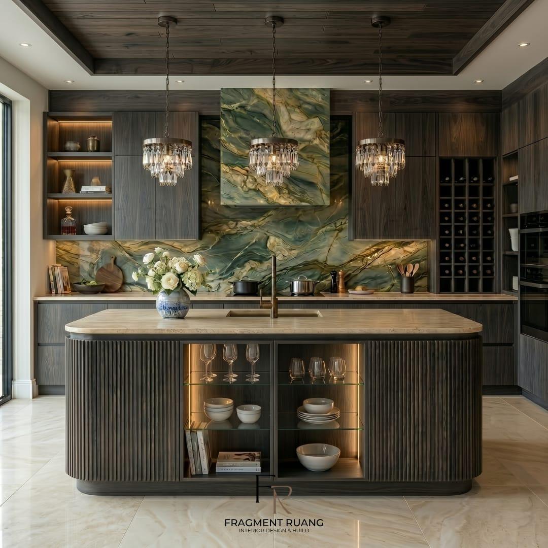 luxury kitchen interior design by Fragment Ruang