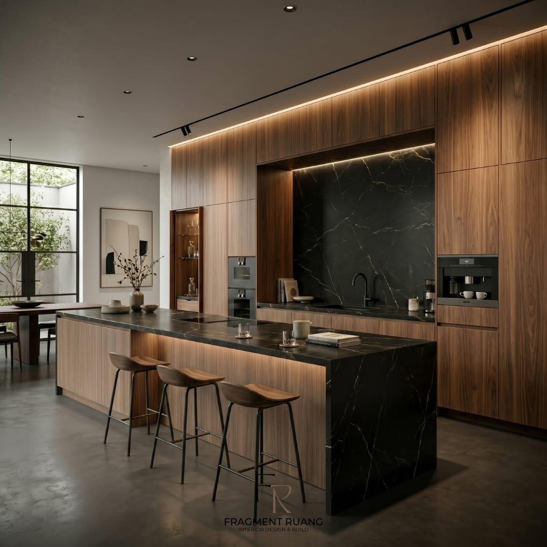 luxury dining room interior design by Fragment Ruang