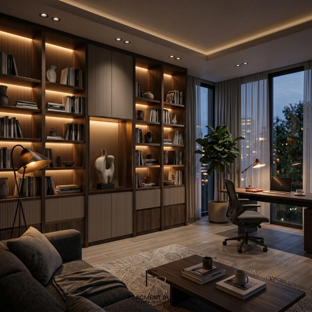 luxury workspace interior design by Fragment Ruang